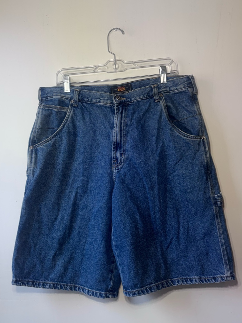 Route 66 Men's Blue Denim Carpenter Jean Shorts 36